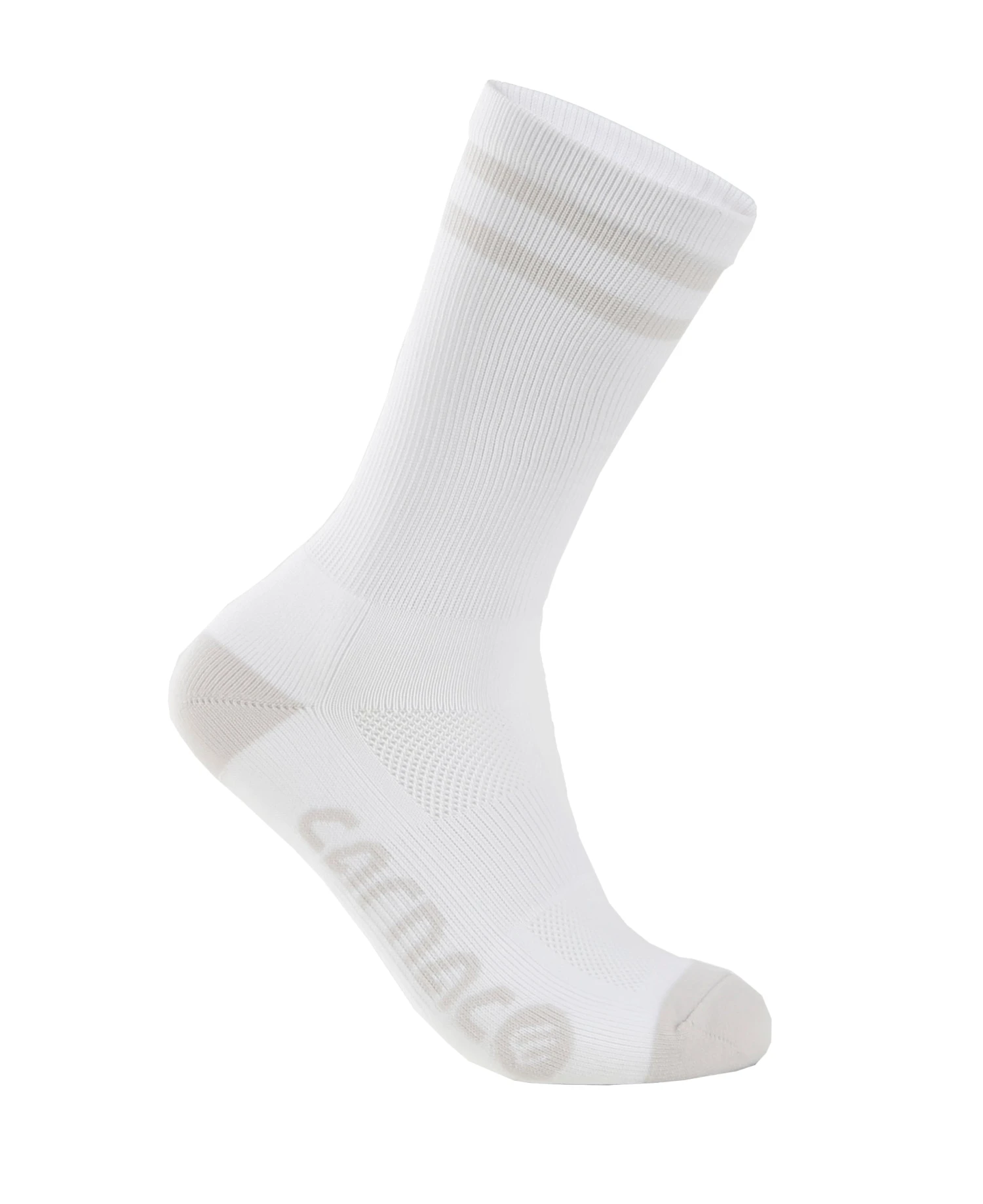 Carnac Stripe Perform Cycling Socks / White & Grey 1 Carnac Stripe Perform Cycling Socks / White & Grey
