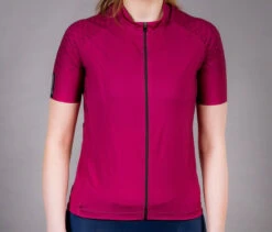 Carnac Women's Short Sleeve Jersey / Burgundy -Best Bike Shop CLCAWSSJBUR P7