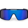 Carnac Juno Sunglasses / Jet Black Frame & Blue Revo Lens