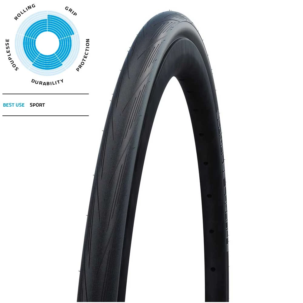 Schwalbe Lugano II Folding Tyre / 700c / 25mm / Black 1 Schwalbe Lugano II Folding Tyre / 700c / 25mm / Black