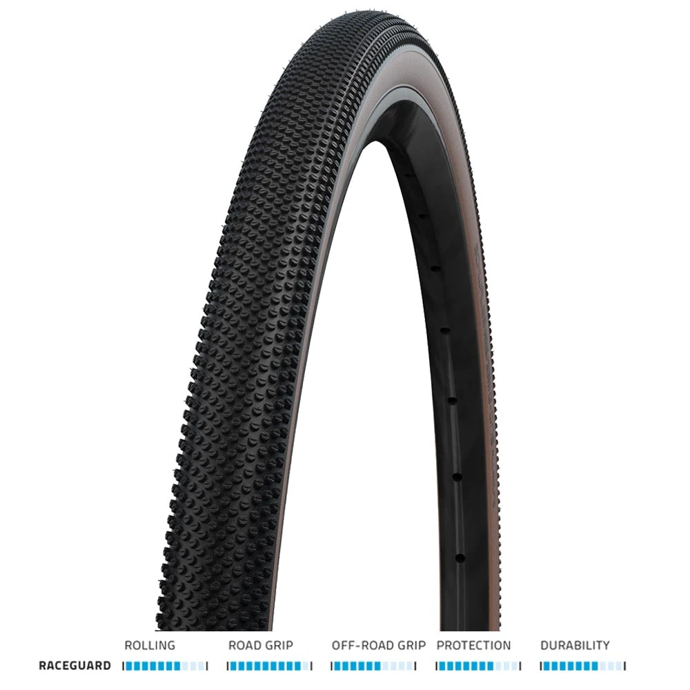 Schwalbe G-One All Round Performance Race Guard TLE Folding 700c Tyre / 45mm / Black & Tan 1 Schwalbe G-One All Round Performance Race Guard TLE Folding 700c Tyre / 45mm / Black & Tan